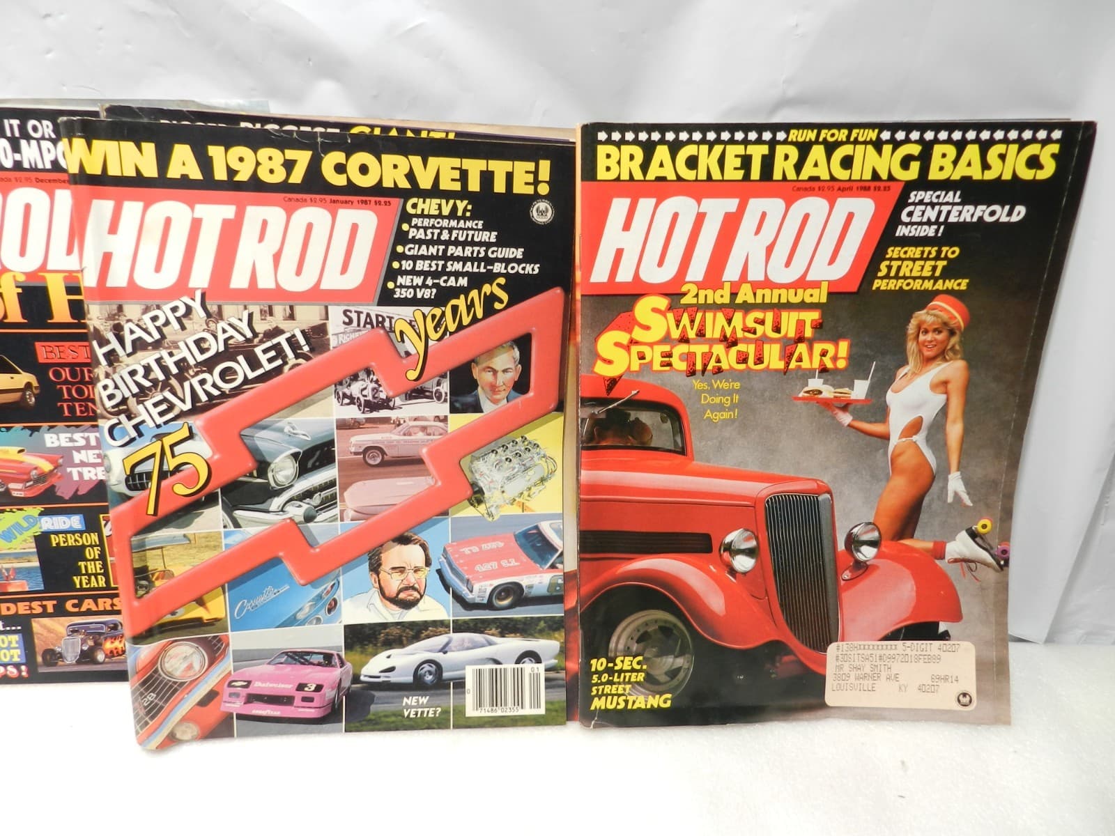 (4) Hot Rod Magazines Drag Racing Automotive Magazines 1987 1988 1989 (Z14JJ) - Thumbnail 2