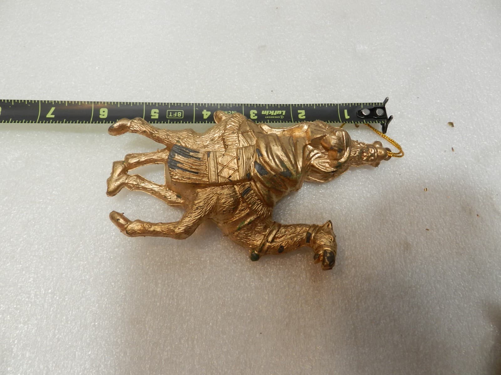 9 Vintage Plastic Bradford Wisemen Christmas Ornaments Gold 5 1/2" (Z6M) - Thumbnail 6