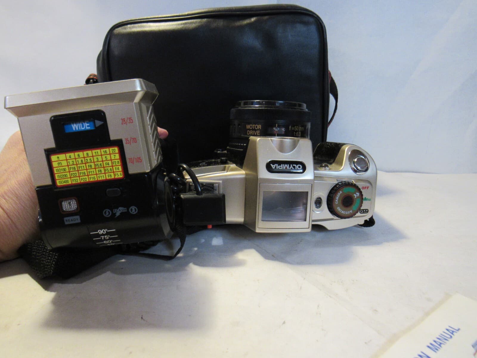 Olympia Vintage 35mm Film Camera DL2000 With Flash and Bag J41K - Thumbnail 7