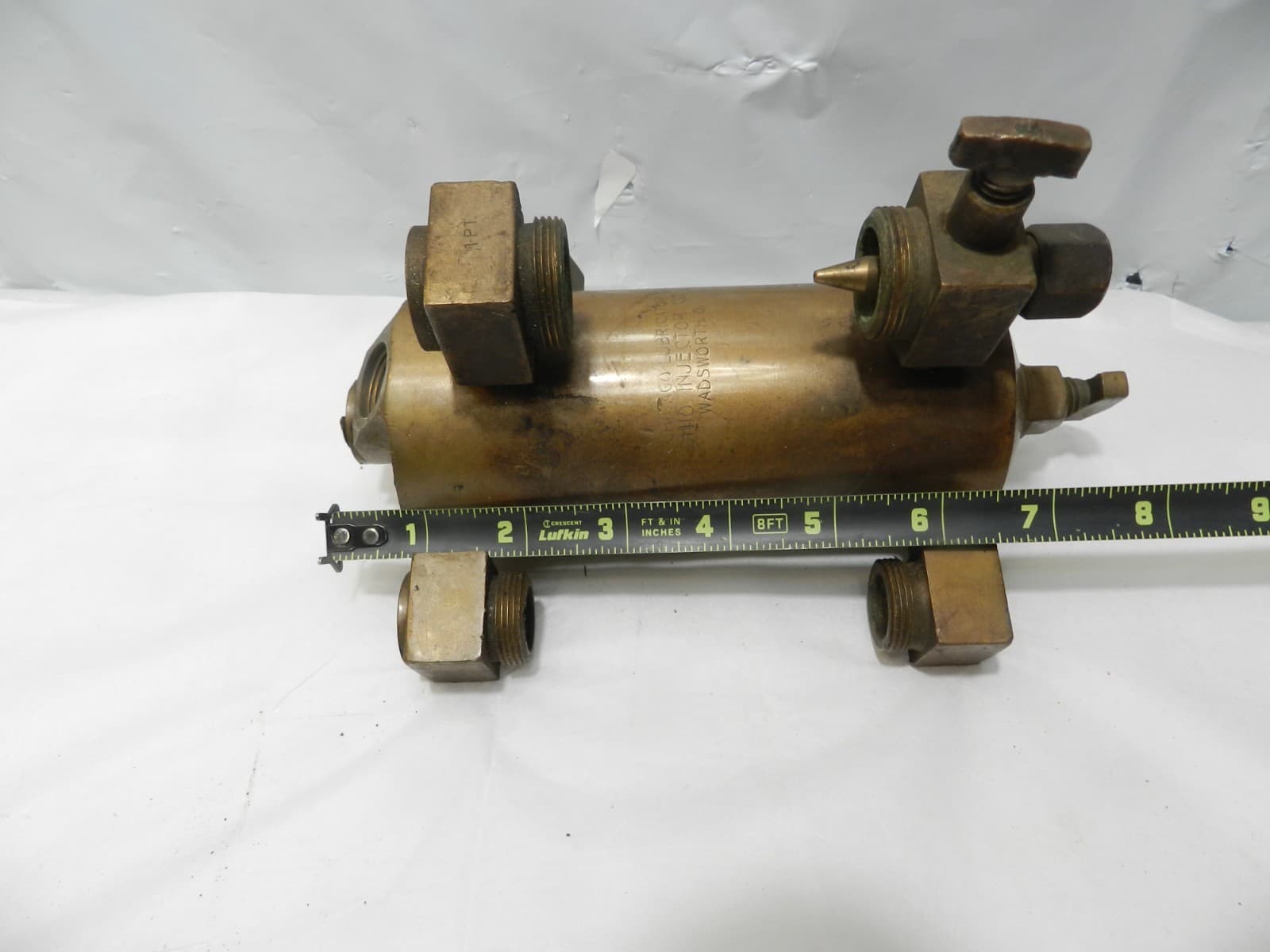 Antique Chicago Ohio Lubricator Injector Oiler Hit Miss Steam Engine 1 Pt D69JJ - Thumbnail 5