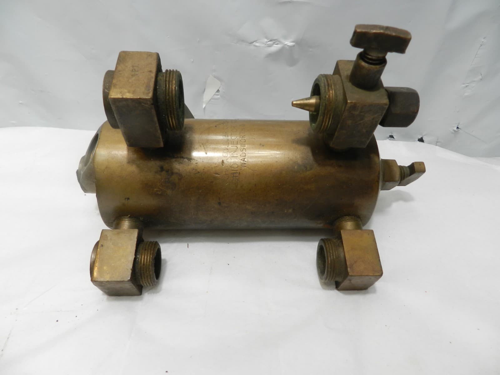 Antique Chicago Ohio Lubricator Injector Oiler Hit Miss Steam Engine 1 Pt D69JJ - Thumbnail 4