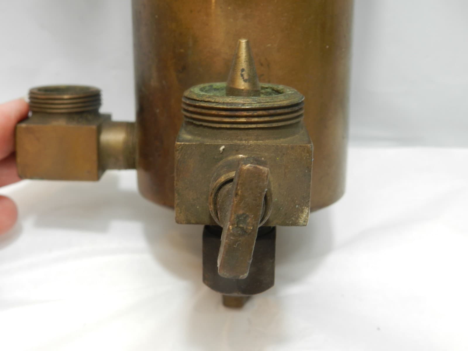 Antique Chicago Ohio Lubricator Injector Oiler Hit Miss Steam Engine 1 Pt D69JJ - Thumbnail 2