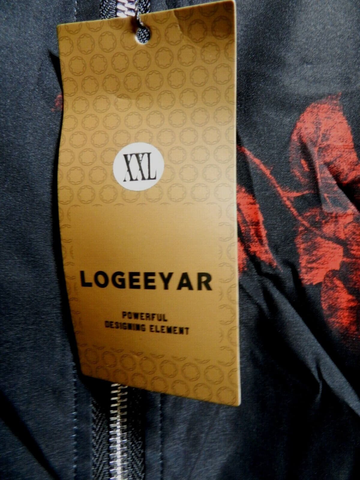 LOGEEYAR Mens Casual Lightweight Jacket Printed Pattern Slim Fit Sz XXL 2XL (K) - Thumbnail 4