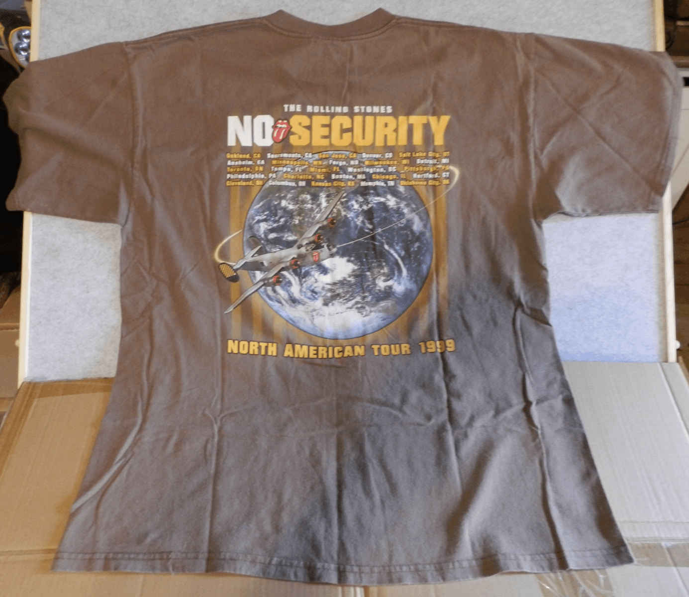Vintage 1999 Men’s Rolling Stones No Security Tour Band Tee Shirt XL (H31K) - Thumbnail 3