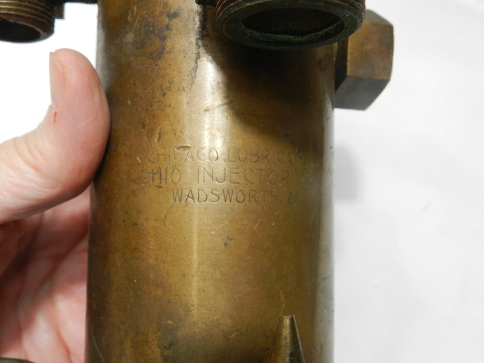 Antique Chicago Ohio Lubricator Injector Oiler Hit Miss Steam Engine 1 Pt D69JJ - Thumbnail 6