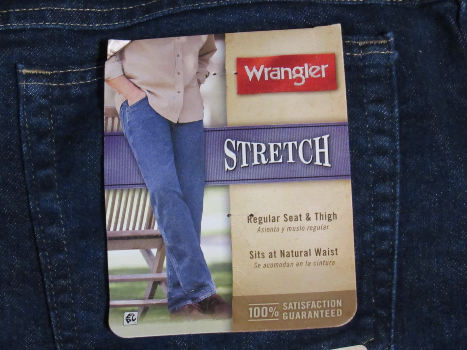 Wrangler Regular Fit Stretch Jeans size 54 X 29 New Dark (V85M) - Thumbnail 7