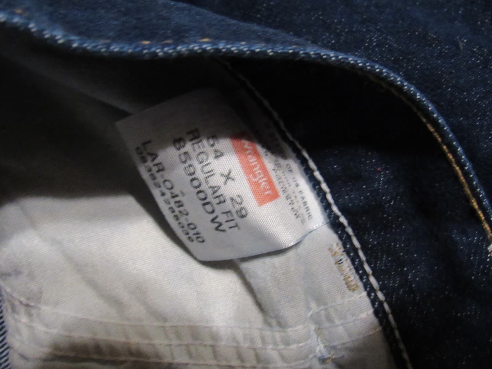 Wrangler Regular Fit Stretch Jeans size 54 X 29 New Dark (V85M) - Thumbnail 5