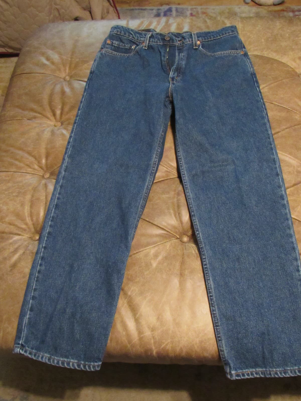 Levis Jeans Mens 34x30 Blue 550 Relaxed Dark Wash Red Tab Pockets (V90JJ) - Thumbnail 4