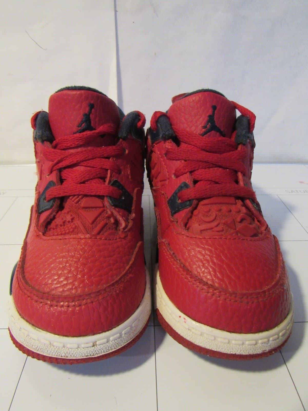Nike Air Jordan 4 Retro Fiba Boys SZ 7C Red Athletic Sneakers BQ7670-617 D97S - Thumbnail 2