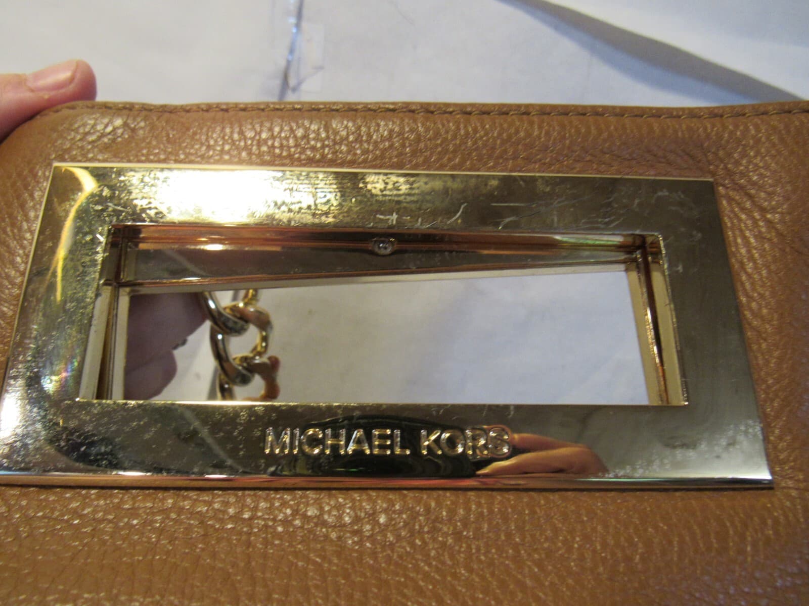 Michael Kors Fulton Brown Leather Handbag with 3 Wallets C69M - Thumbnail 6