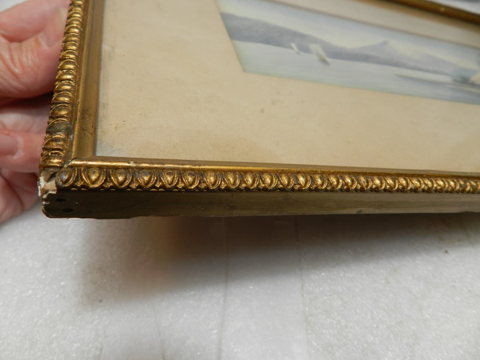 VTG Japanese Watercolor Landscape Mount Fuji Framed Satta or Y. Matsumoto? L70S - Thumbnail 11