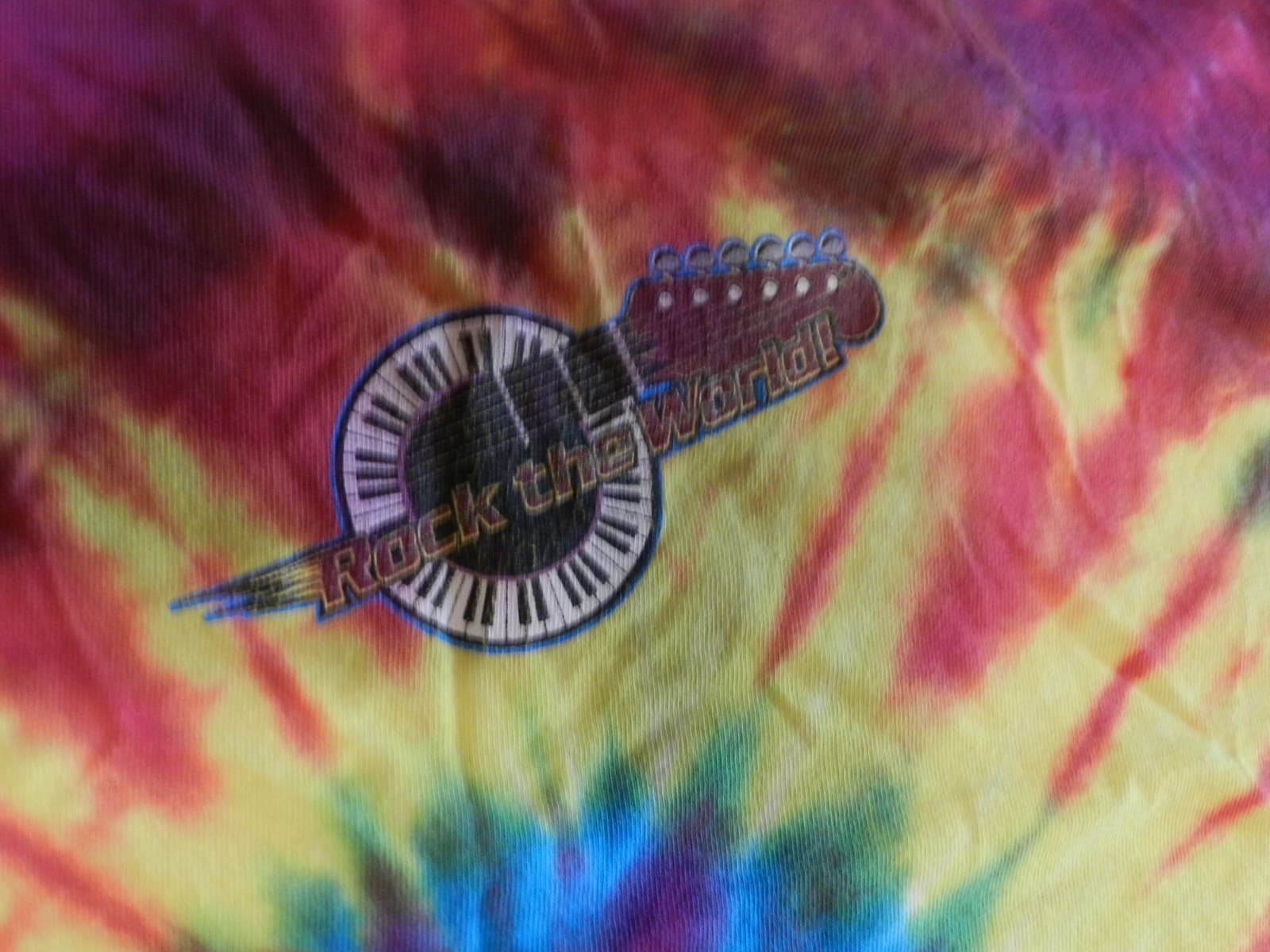 Vintage Disney Rock’N’ Roller Coaster Aerosmith Tie Dye T Shirt Men 2X (H36K) - Thumbnail 5