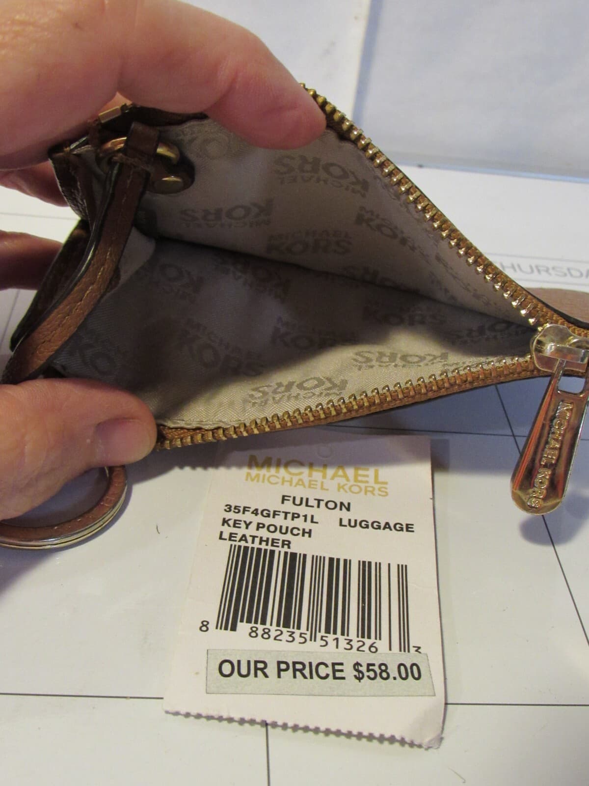 Michael Kors Fulton Brown Leather Handbag with 3 Wallets C69M - Thumbnail 18