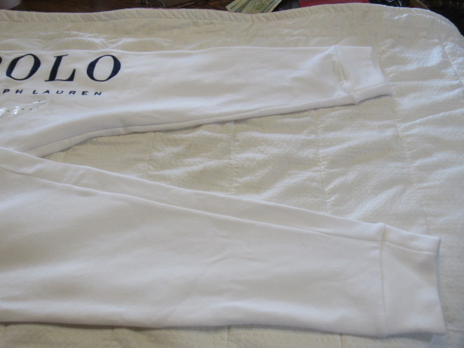 Polo Ralph Lauren Men's Small White Logo Embroidered Jogger Pants Z37K - Thumbnail 7