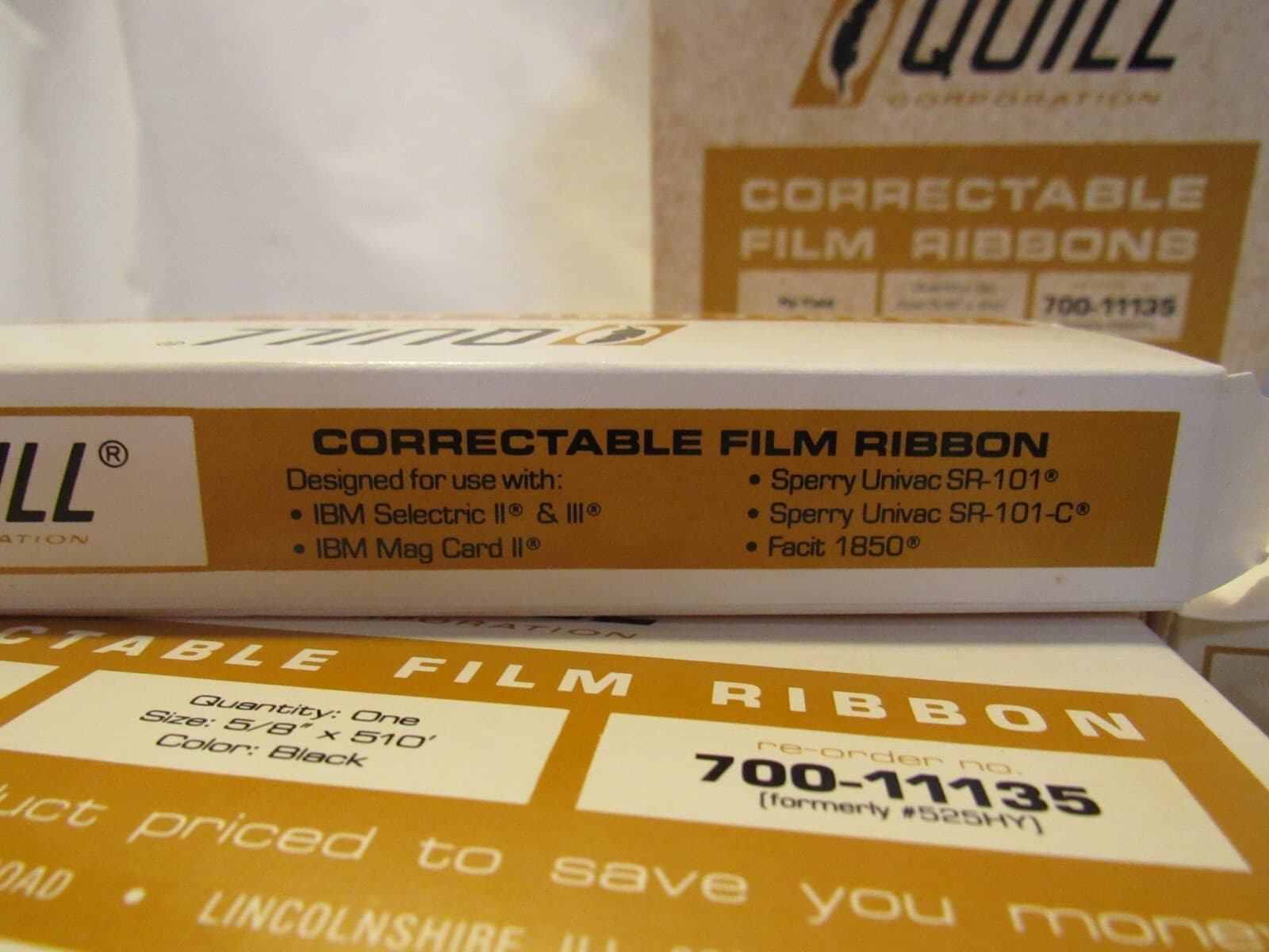 Vintage Quill Lot of 6 Correctable Correction Film Ribbons New Hy-yield (T73J) - Thumbnail 8