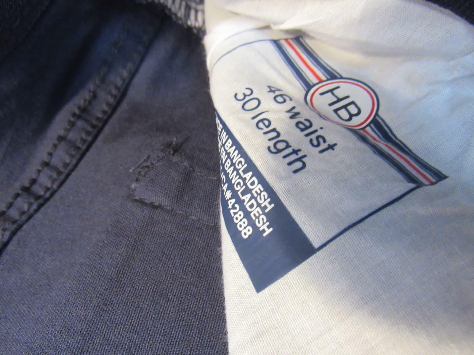 Harbor Bay Men’s Dress Pants Continuous Comfort Waistband 46 x 30 New Navy L54K - Thumbnail 9