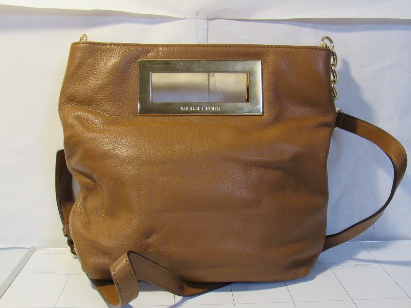 Michael Kors Fulton Brown Leather Handbag with 3 Wallets C69M - Thumbnail 3