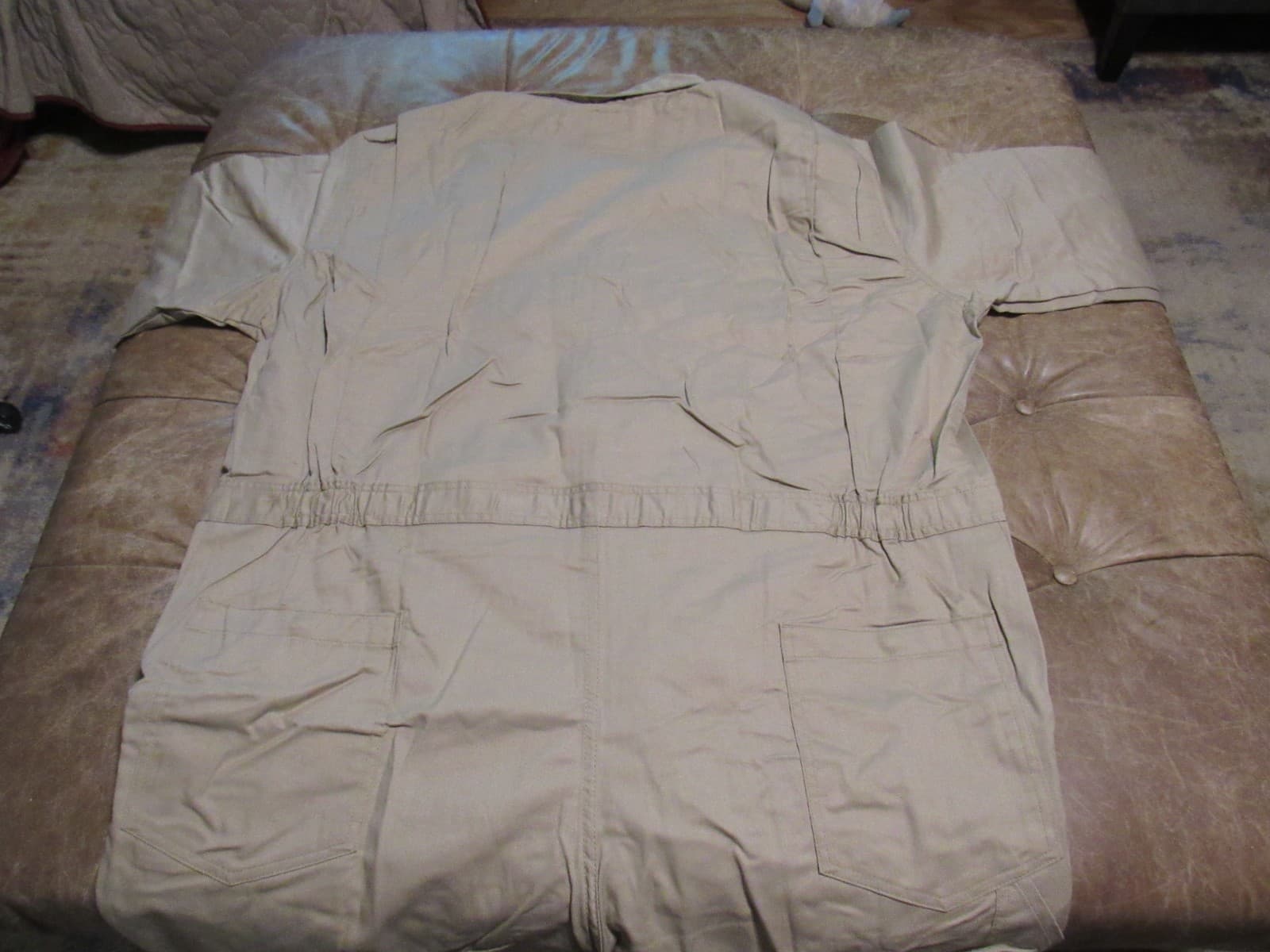 2112 Flash Fire & Arc Flash Protection Khaki Workwear Coverall Flame 56 Tall V95 - Thumbnail 7