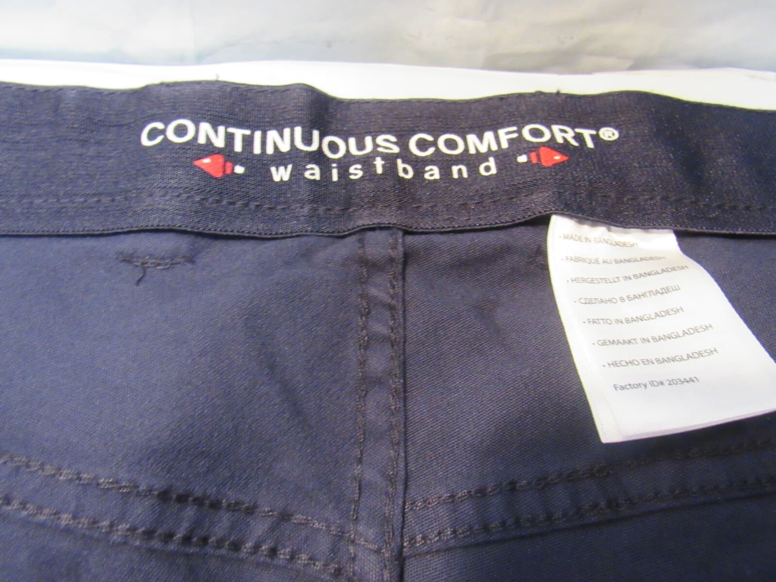 Harbor Bay Men’s Dress Pants Continuous Comfort Waistband 46 x 30 New Navy L54K - Thumbnail 6