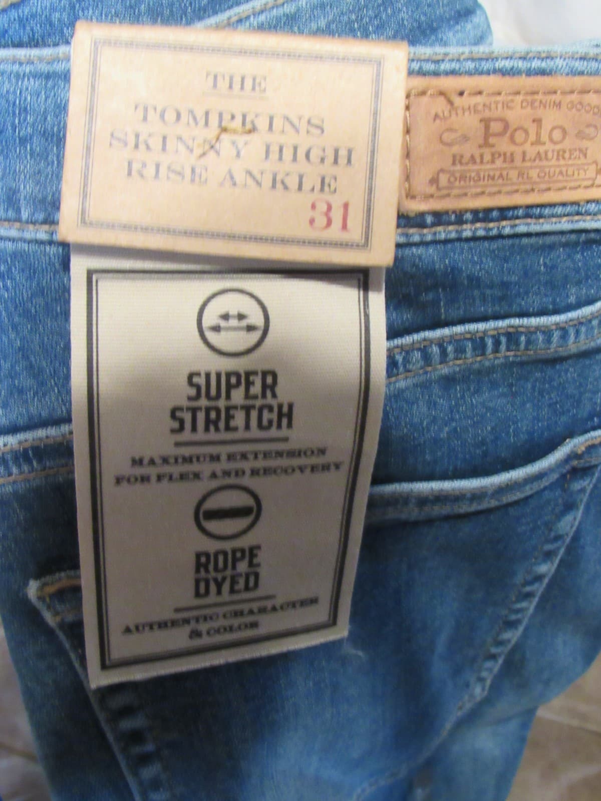 Polo Ralph Lauren Tompkins Skinny High Rise Ankle Womens Size 31 R Z36K - Thumbnail 3