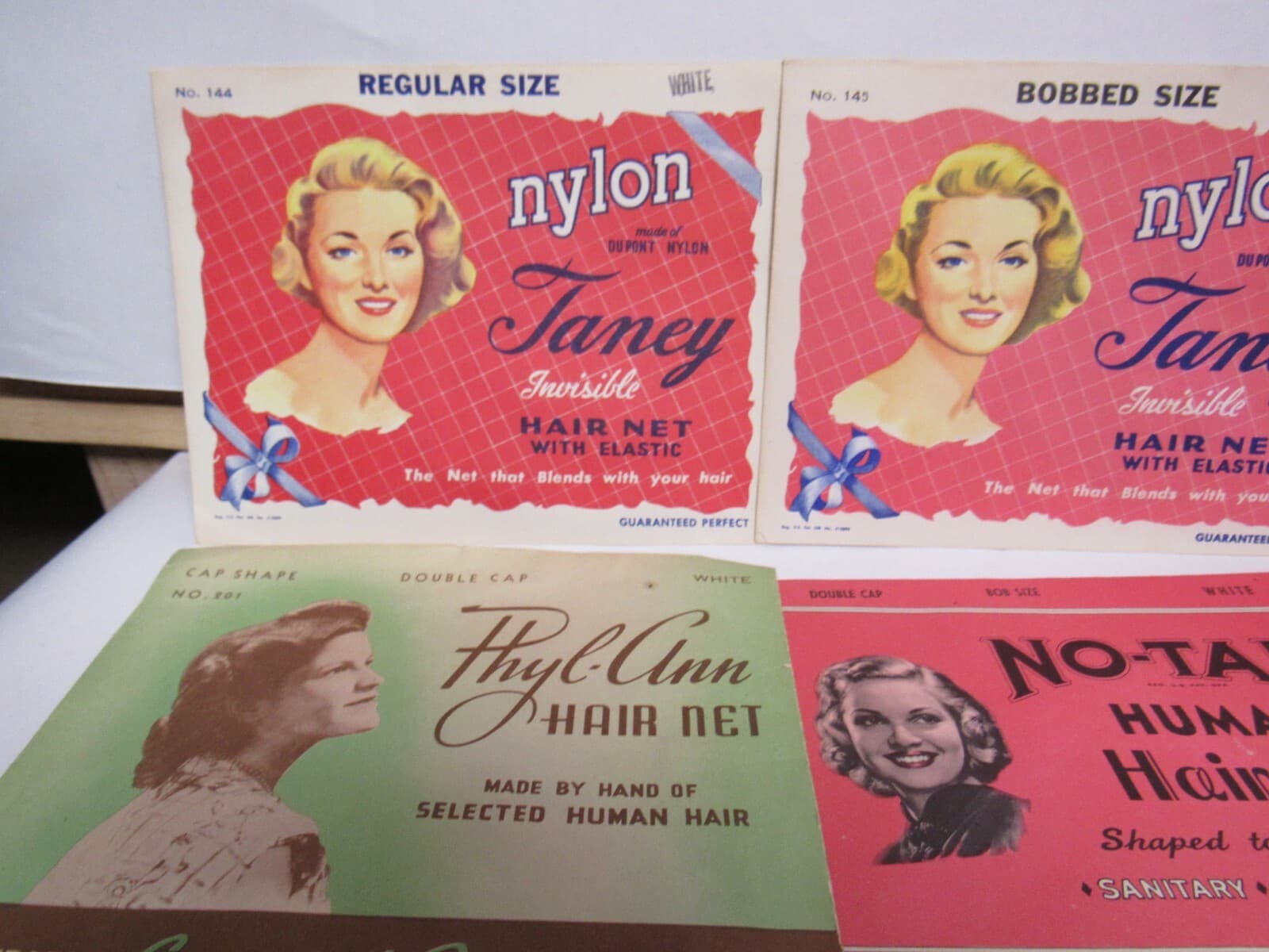9 Vintage Hair Nets Packages Mixed- new - Thumbnail 3
