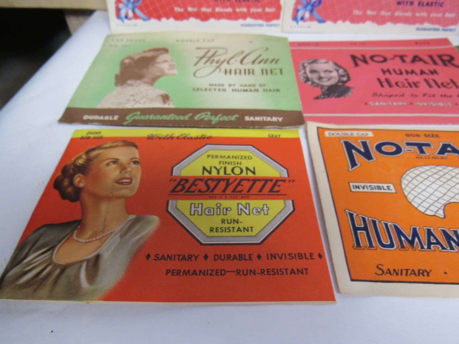 9 Vintage Hair Nets Packages Mixed- new - Thumbnail 7