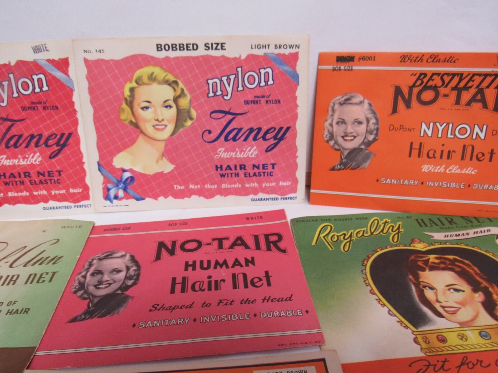 9 Vintage Hair Nets Packages Mixed- new - Thumbnail 4