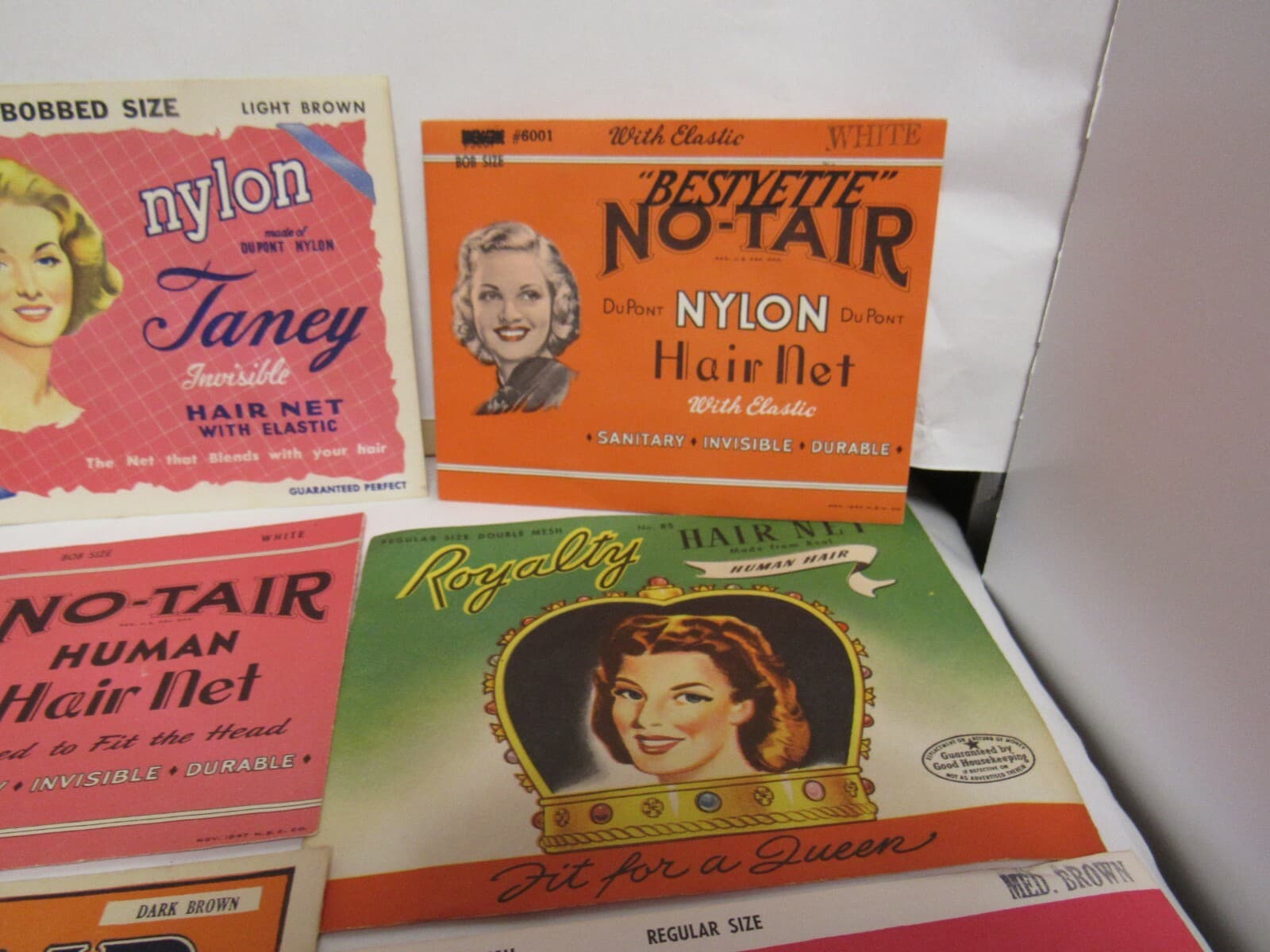 9 Vintage Hair Nets Packages Mixed- new - Thumbnail 5