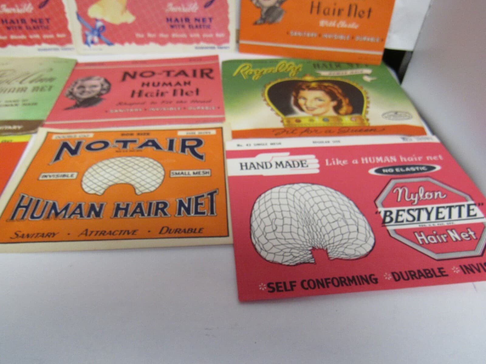 9 Vintage Hair Nets Packages Mixed- new - Thumbnail 6