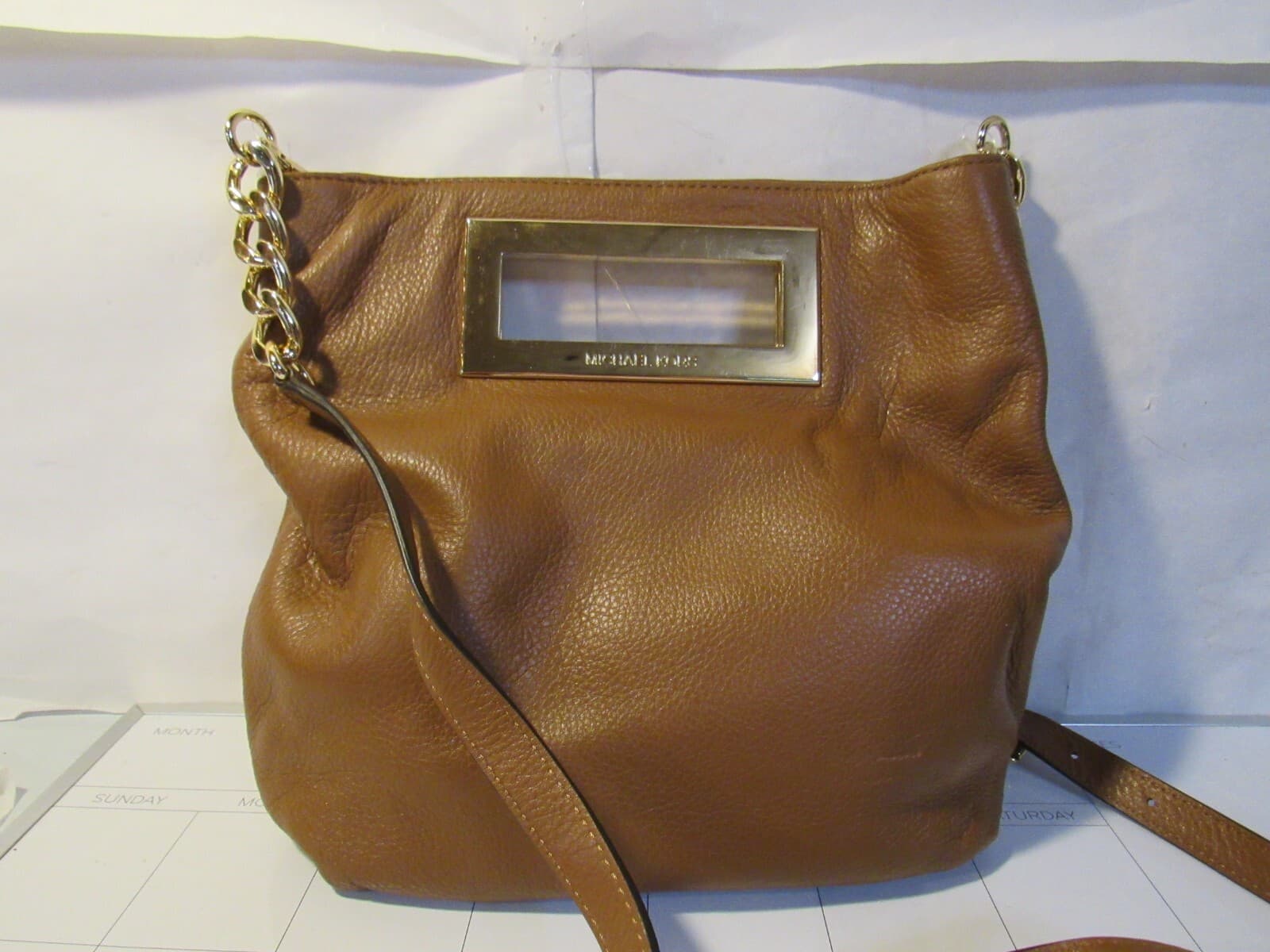 Michael Kors Fulton Brown Leather Handbag with 3 Wallets C69M - Thumbnail 2