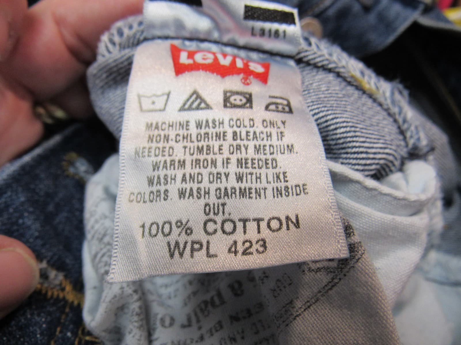 Vintage Levis 501 Jeans Button Fly Men’s 38x30 Straight Leg Red Tab (V99JJ) - Thumbnail 8