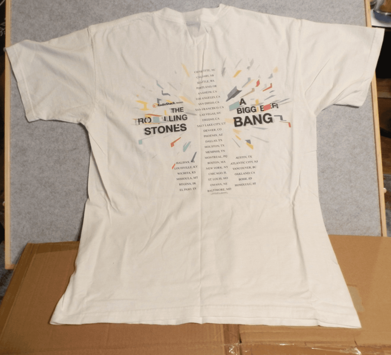 Vintage The Rolling Stones A Bigger Bang USA Tour T Shirt Sz L Men’s 2006 H35K - Thumbnail 4