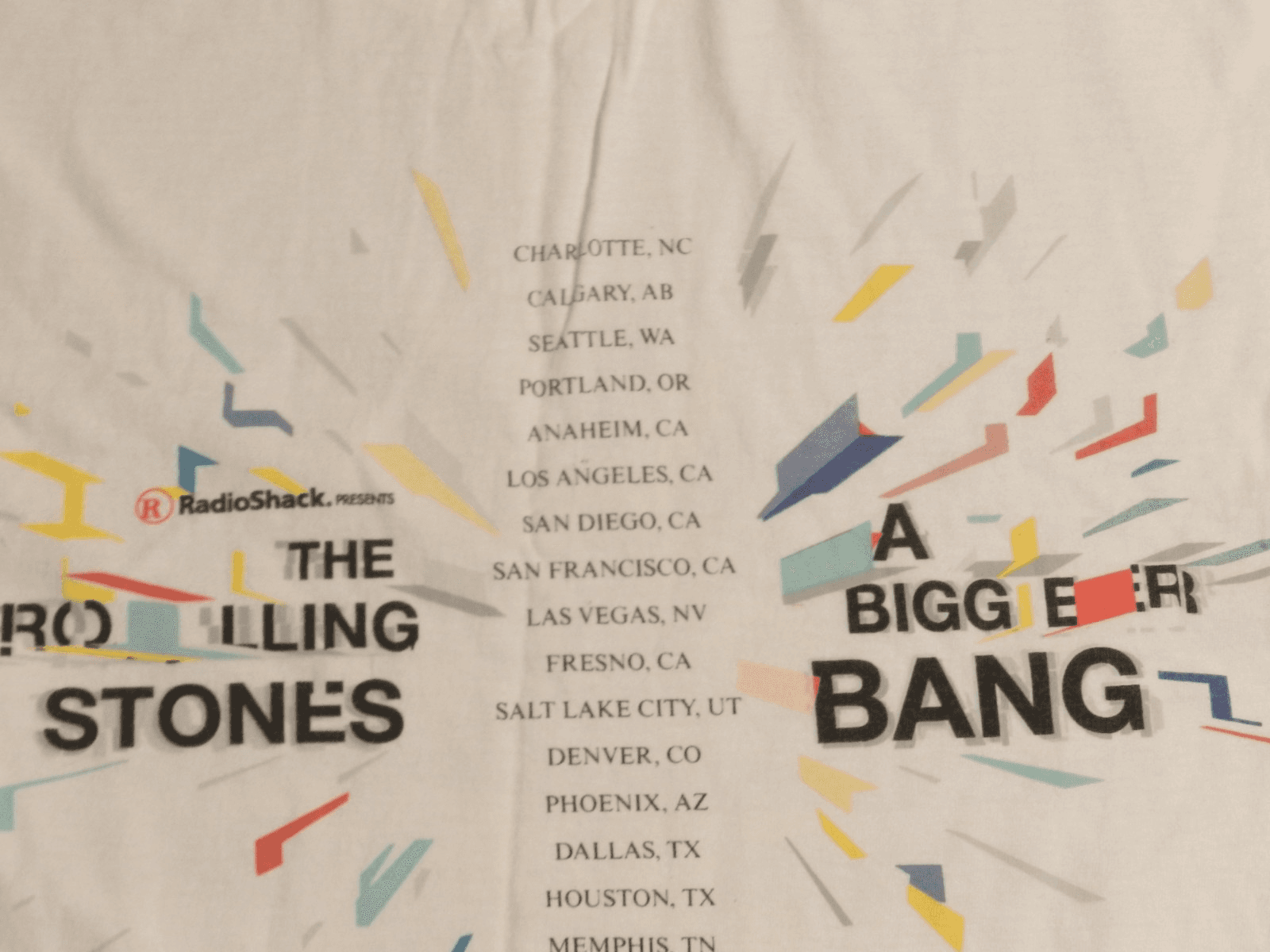 Vintage The Rolling Stones A Bigger Bang USA Tour T Shirt Sz L Men’s 2006 H35K - Thumbnail 5