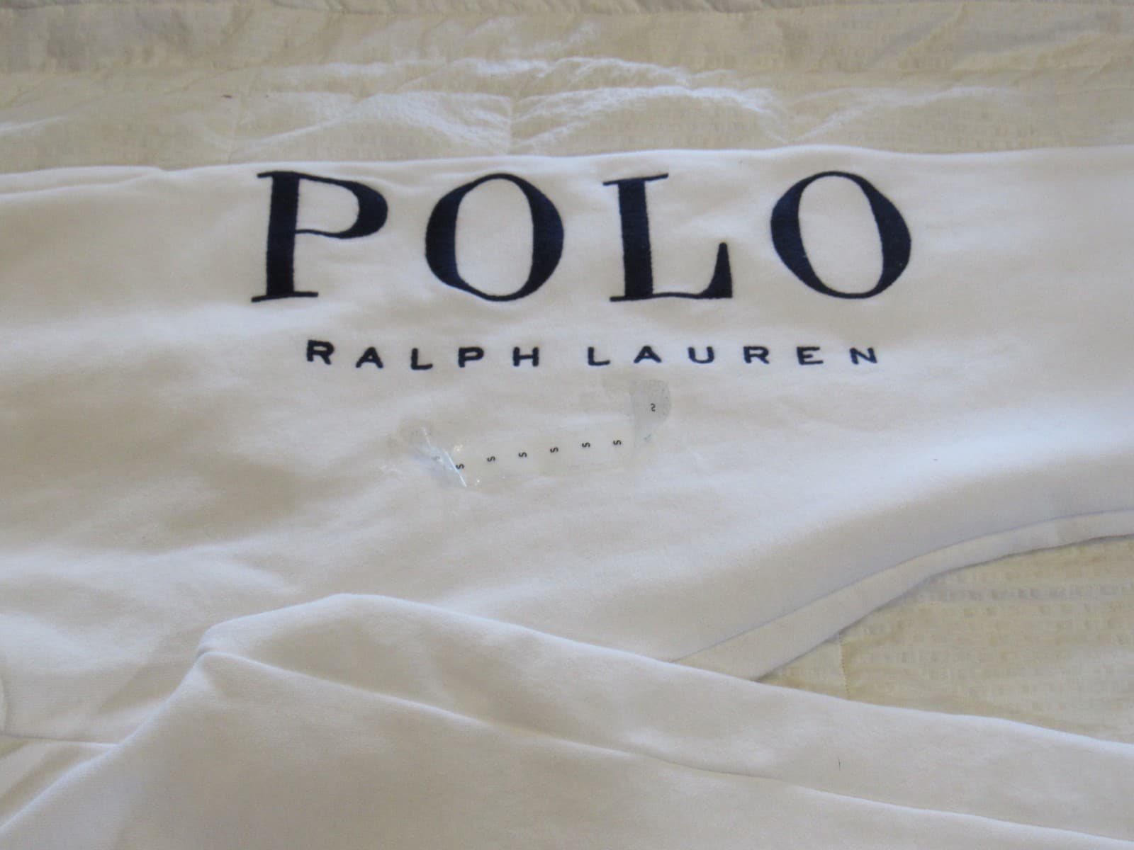 Polo Ralph Lauren Men's Small White Logo Embroidered Jogger Pants Z37K - Thumbnail 5