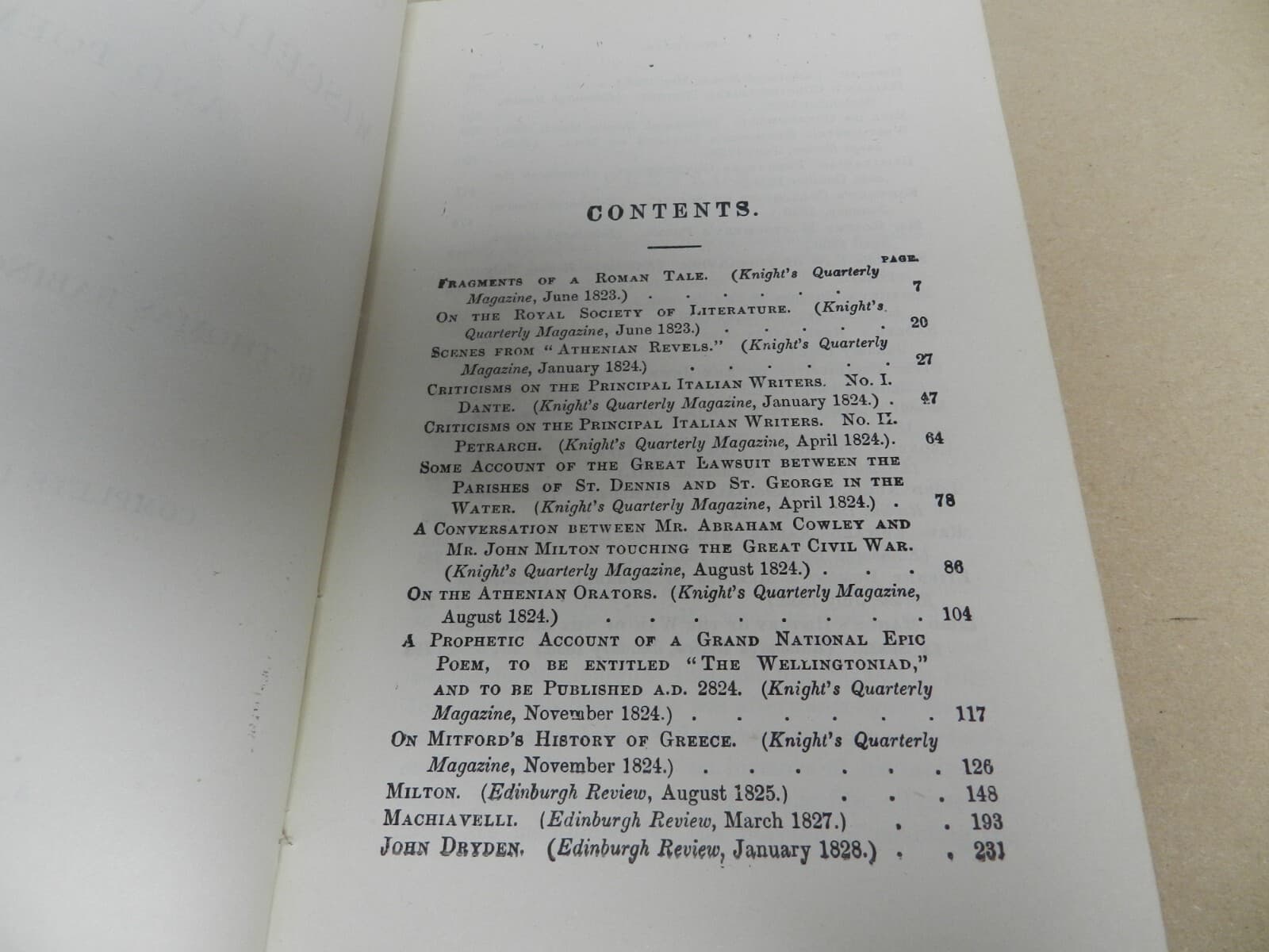 CRITICAL HISTORICAL & MISC ESSAYS POEMS-Thomas Babington Macaulay Vol I & 2 B68J - Thumbnail 12