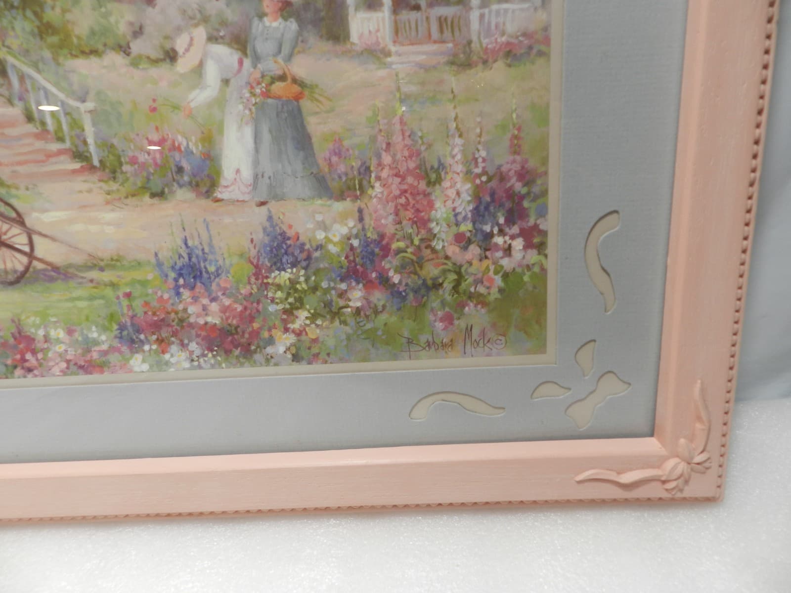 Vintage Home Interiors "Cottage Afternoon" Print Framed 19.5"x15.5" D84J - Thumbnail 4