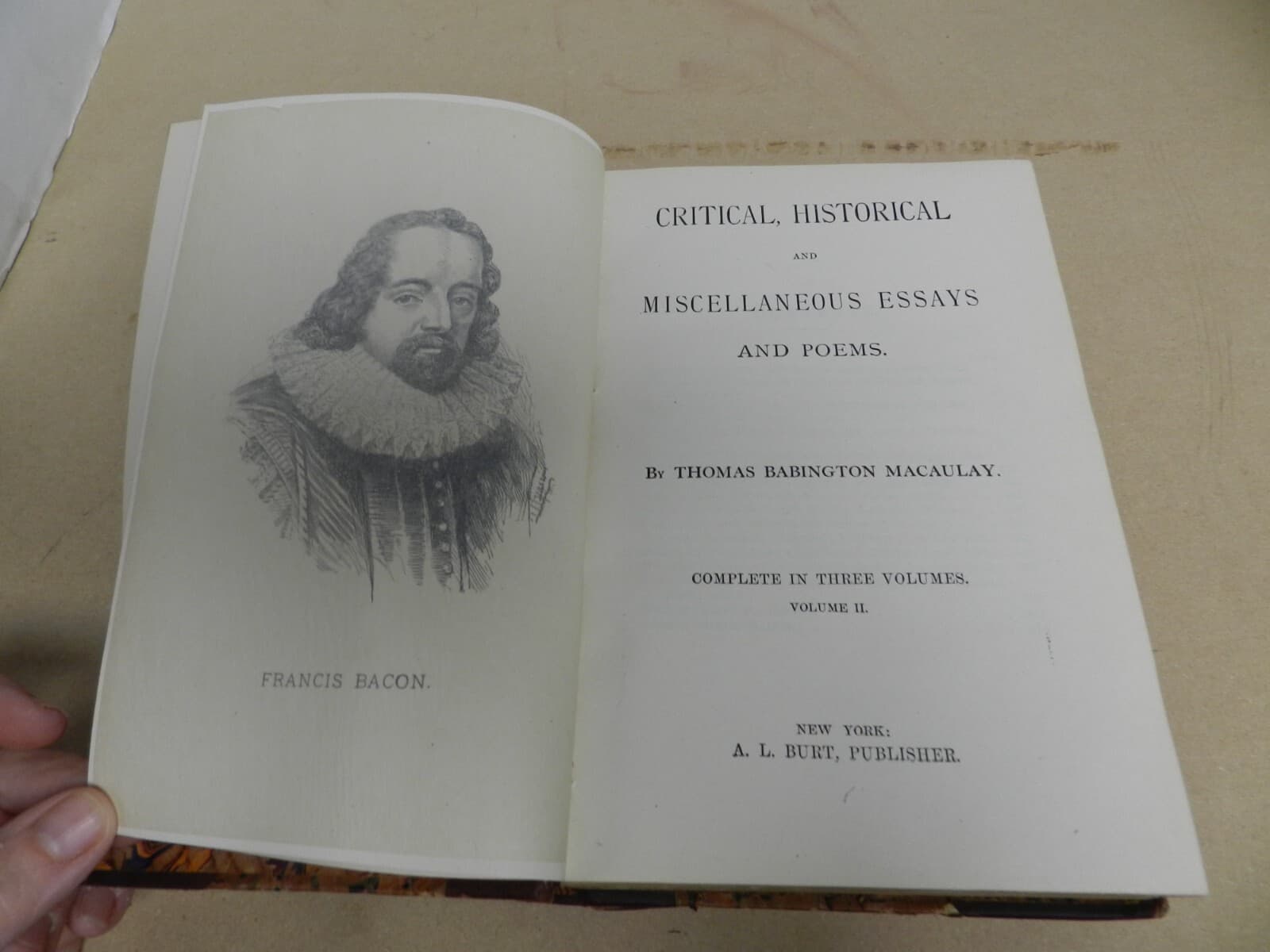 CRITICAL HISTORICAL & MISC ESSAYS POEMS-Thomas Babington Macaulay Vol I & 2 B68J - Thumbnail 6