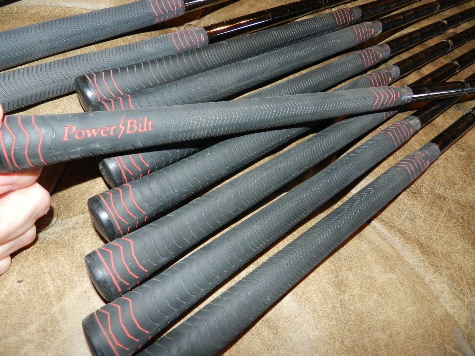 11 PC PowerBilt TPS RH Golf Club Set Melonite Factory Steel Irons/Drivers D75K - Thumbnail 7