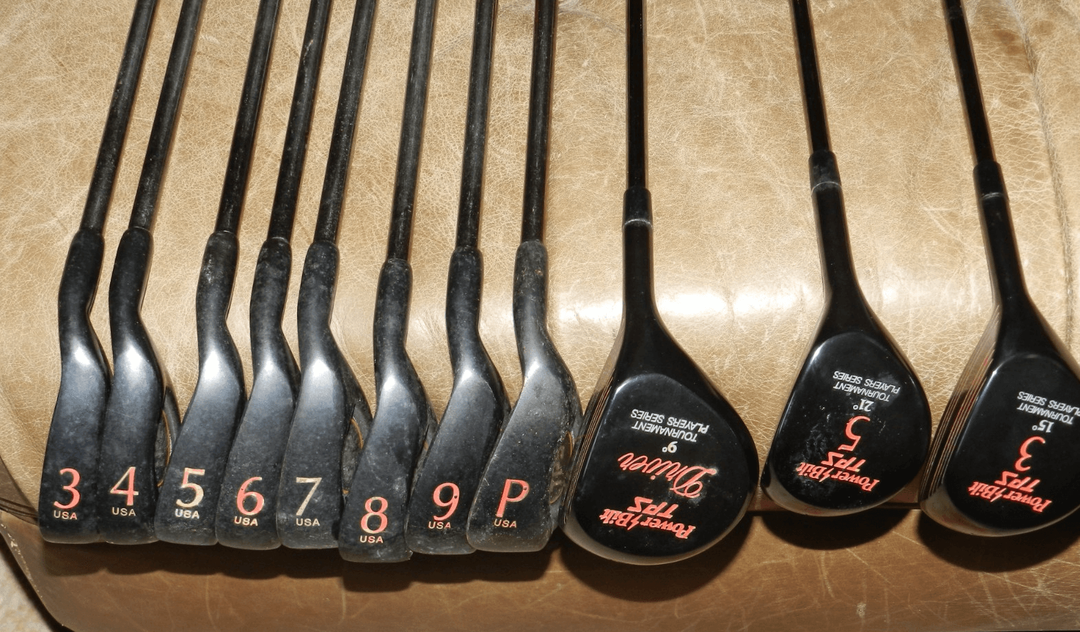 11 PC PowerBilt TPS RH Golf Club Set Melonite Factory Steel Irons/Drivers D75K