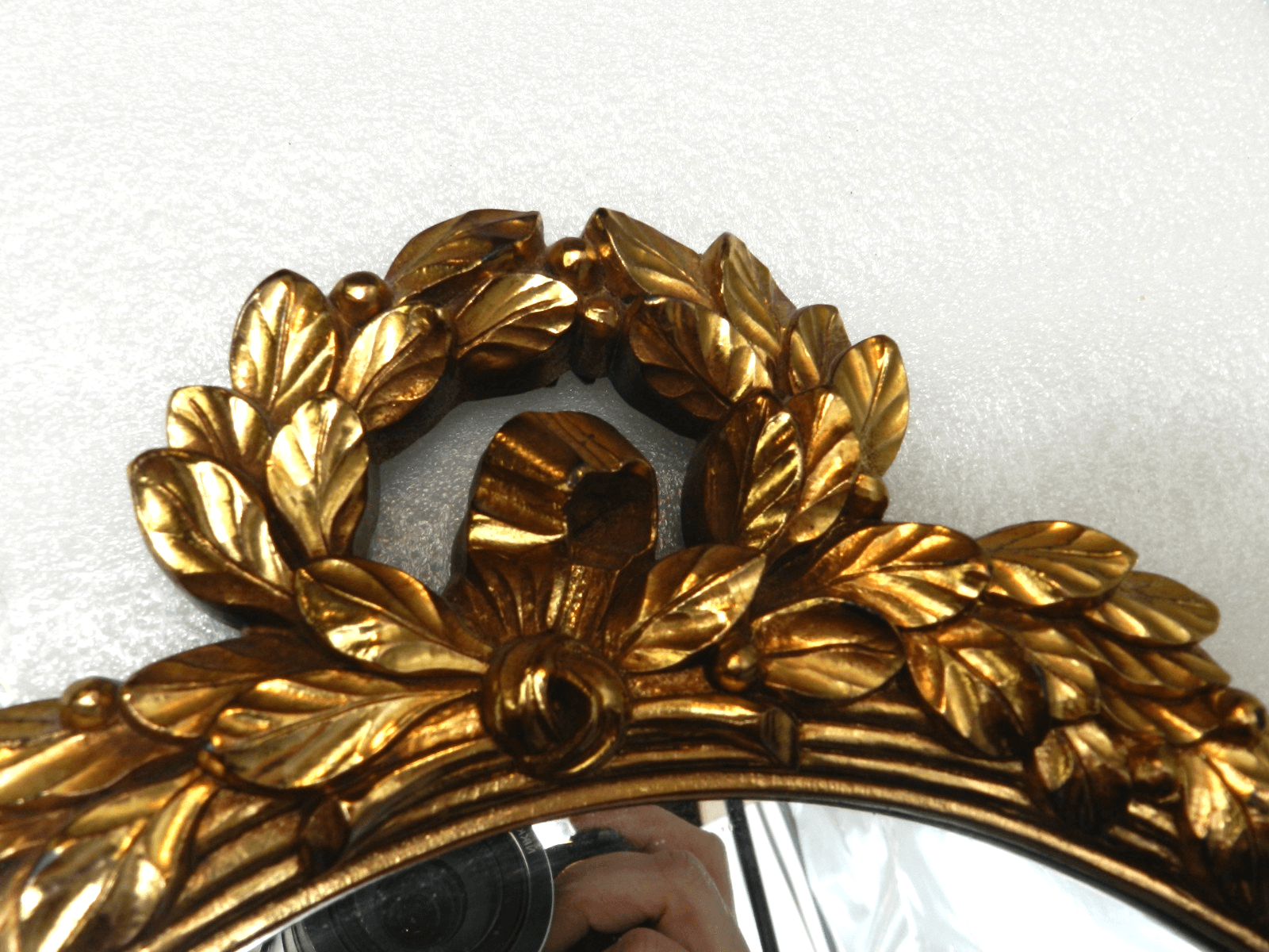 Vintage Ornate Oval Gold HOMCO Wall Mirror Hollywood Regency 19.5” D82J - Thumbnail 13