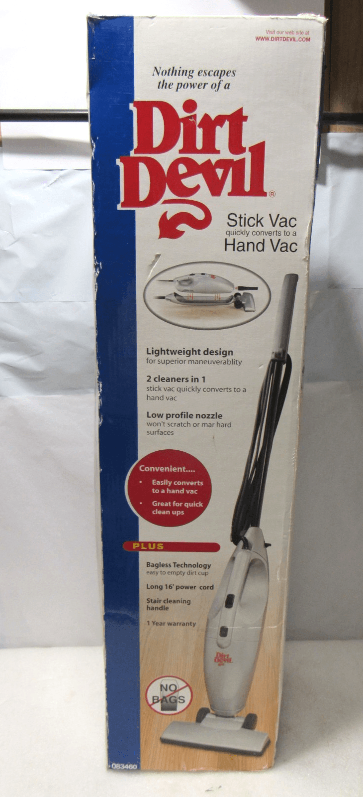 Dirt Devil Stick Vac / Hand Vac Light Weight Corded NIB (J90J)