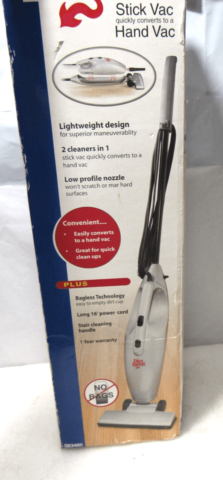 Dirt Devil Stick Vac / Hand Vac Light Weight Corded NIB (J90J) - Thumbnail 5