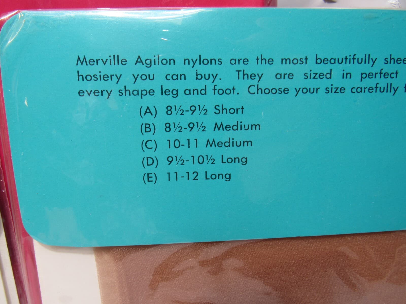 3 pack's Vintage Merville Agilon Stockings. Size B Fits 8.5-9.5 Medium (Q81J) - Thumbnail 5