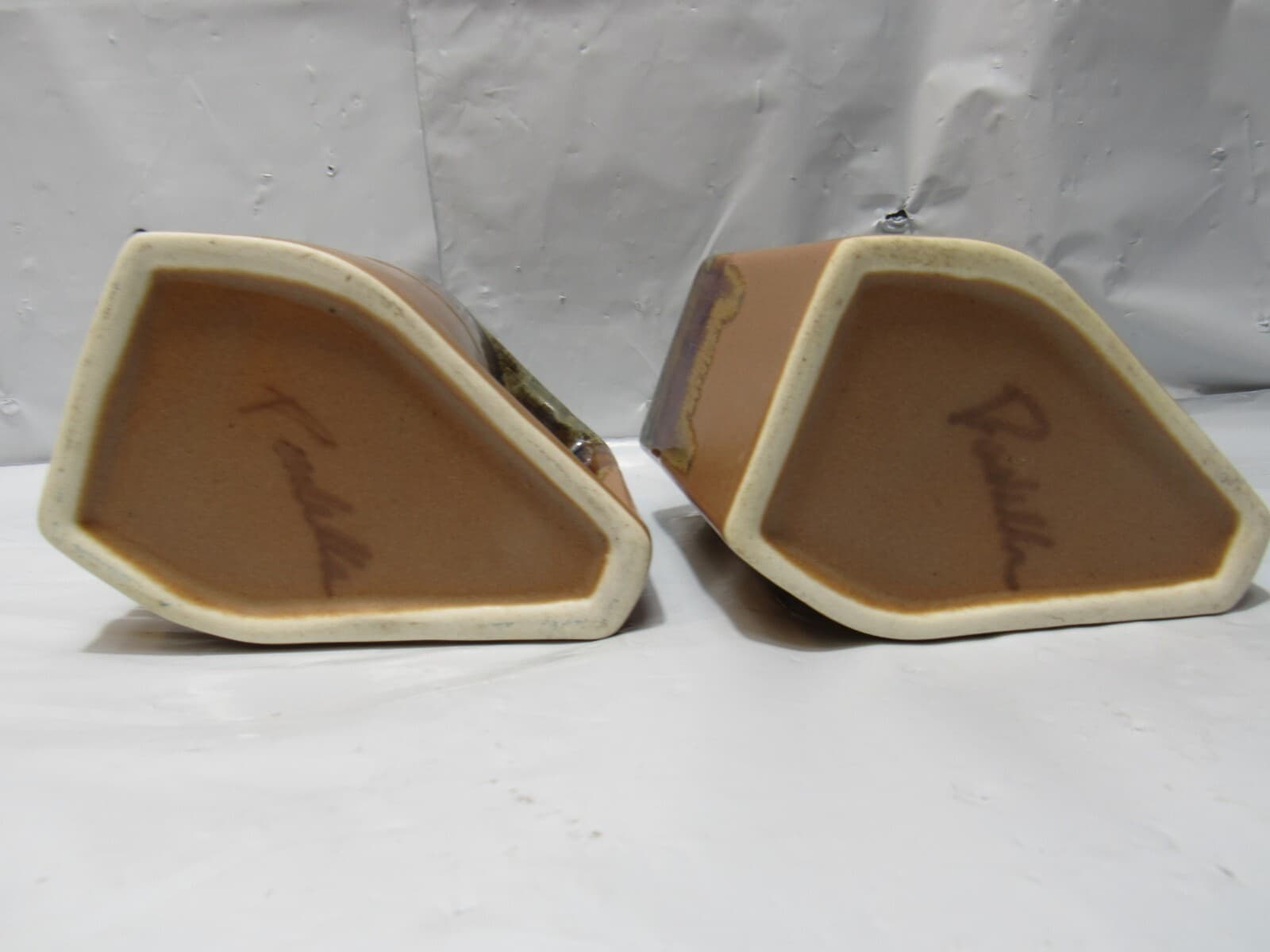 Set Of 2 Vintage Rodolfo Padilla Brown Drip Glaze Stoneware Mugs Q79K - Thumbnail 6