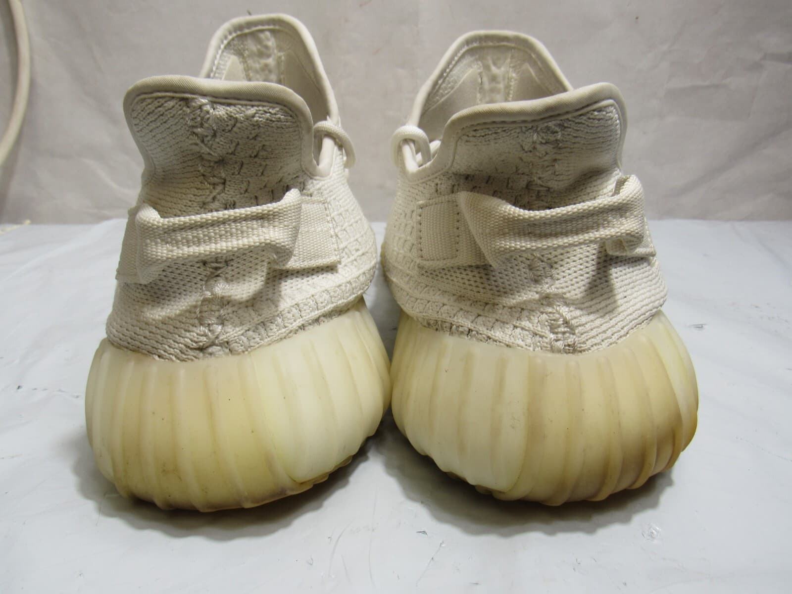 Adidas Yeezy Boost 350 V2 Cloud White Sneakers by Kanye West Men's Size 13 J68K - Thumbnail 4