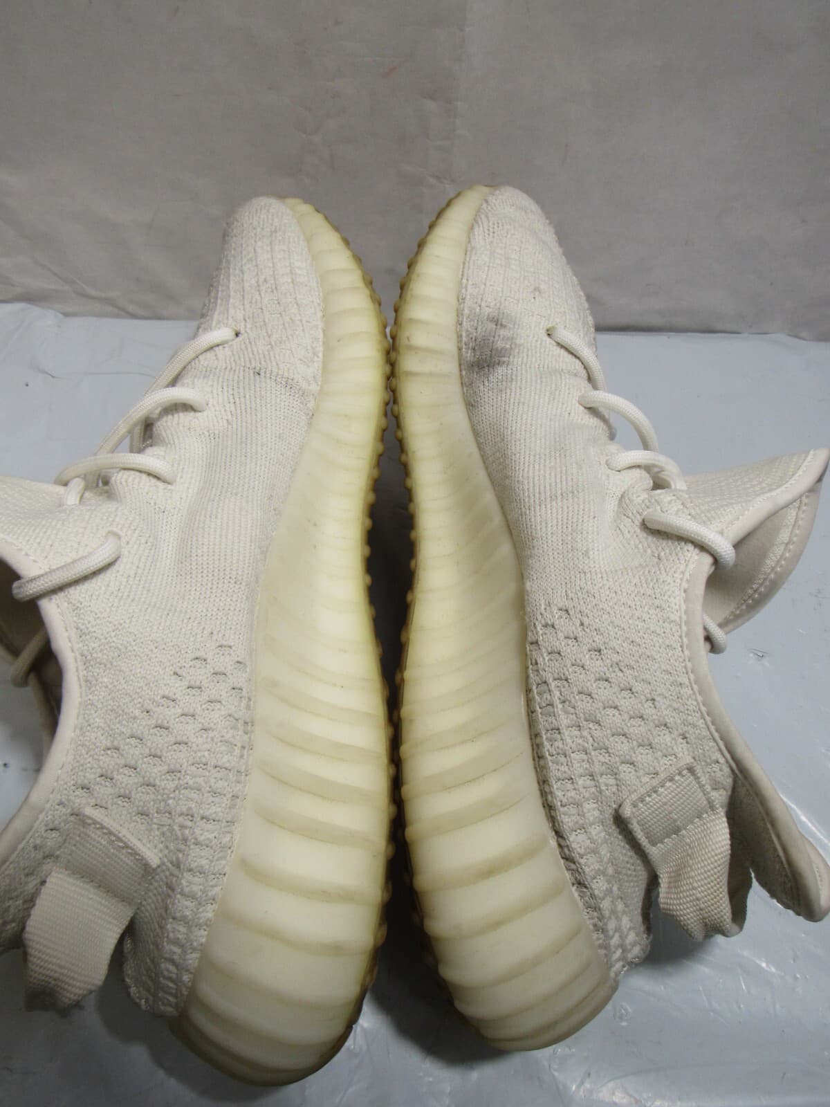 Adidas Yeezy Boost 350 V2 Cloud White Sneakers by Kanye West Men's Size 13 J68K - Thumbnail 7