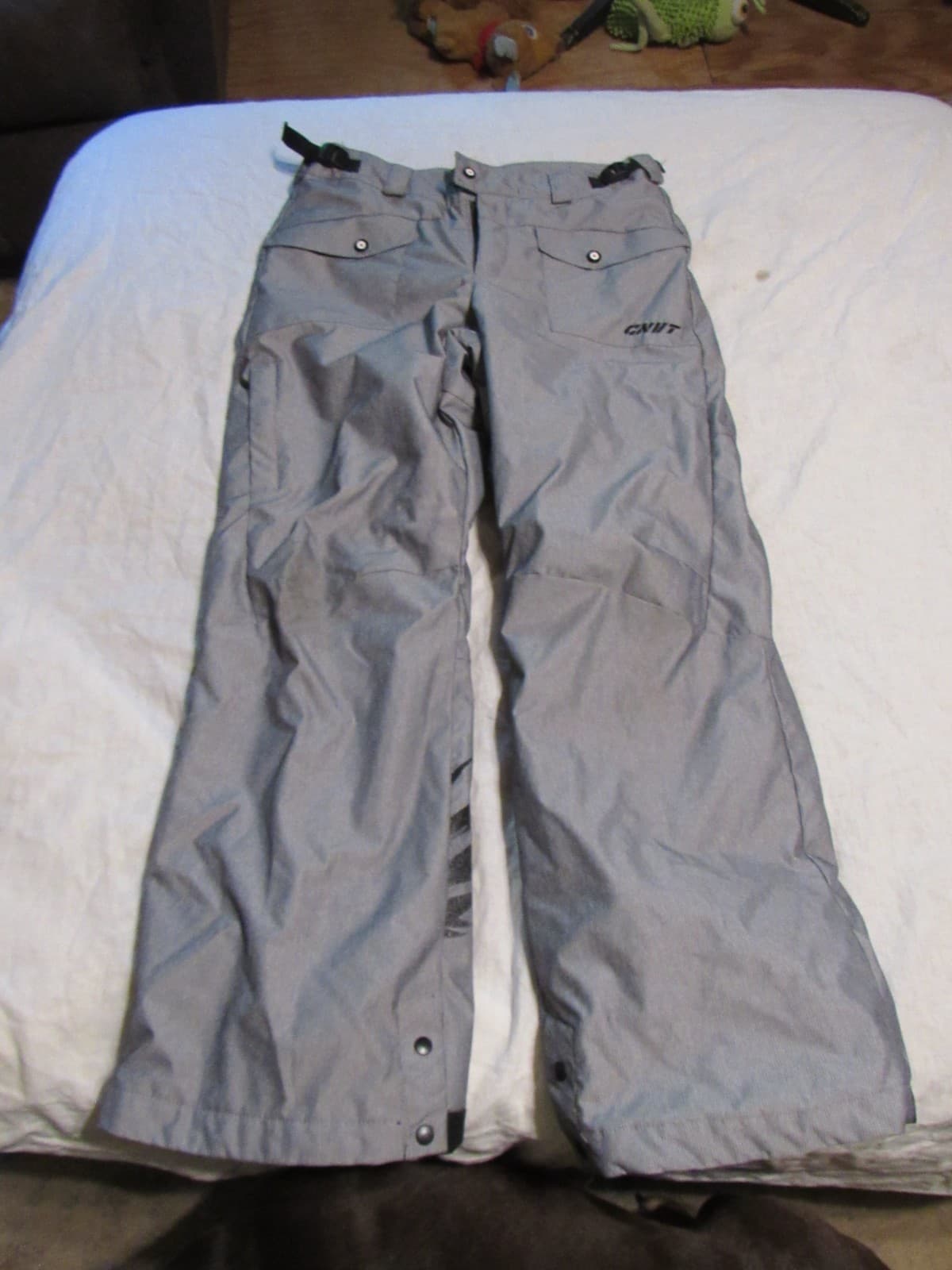 Columbia Convert Snowboard Pants Youth M 14/16 Grey Ski OMNI SHIELD Cargo V64M - Thumbnail 2