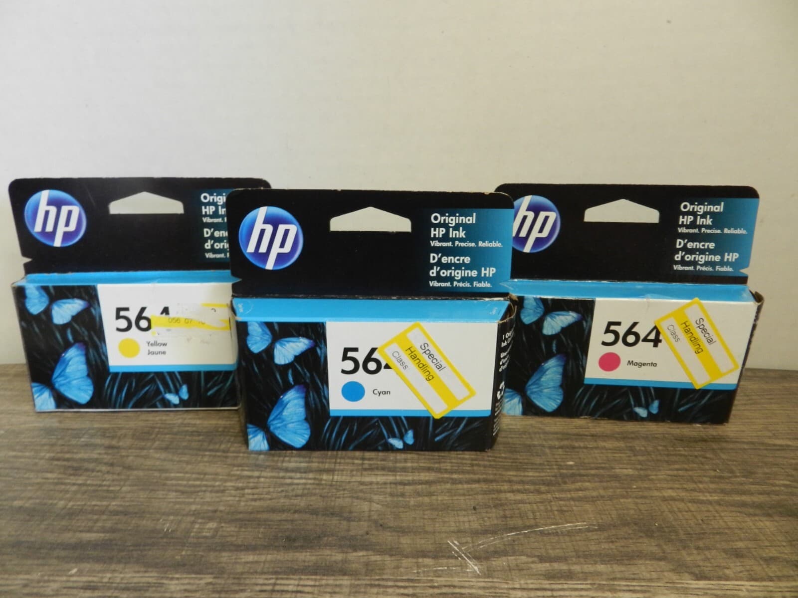 New Genuine HP 564 Ink Cartridges Magenta Yellow and Cyan D31M
