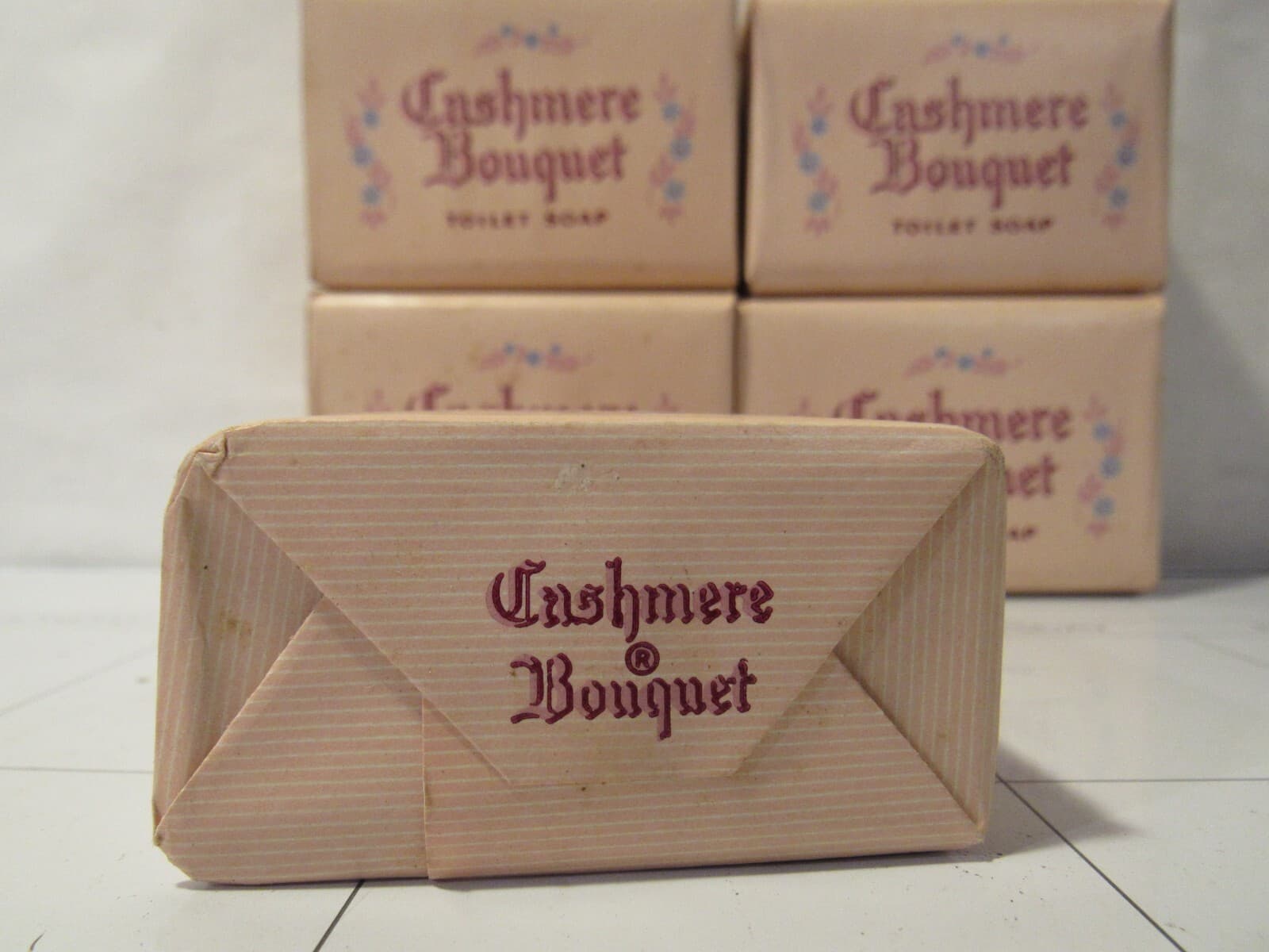 (5) Vintage Cashmere Bouquet Toilet Soaps Bath Soap Full Size Bar Unopened E23J - Thumbnail 4