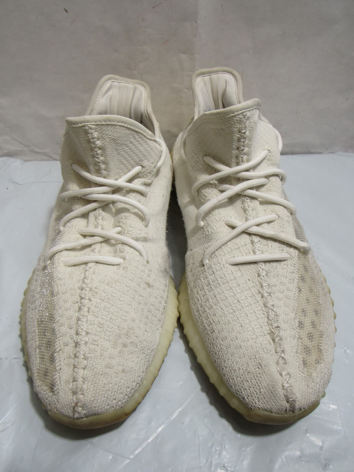 Adidas Yeezy Boost 350 V2 Cloud White Sneakers by Kanye West Men's Size 13 J68K - Thumbnail 2